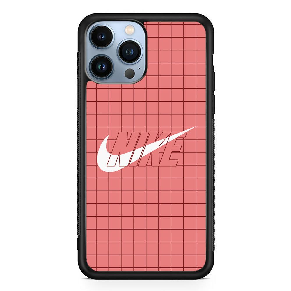 Nike Red Square Spot iPhone 13 Pro Case-Rubber Black (2D Case)-Oxvistore