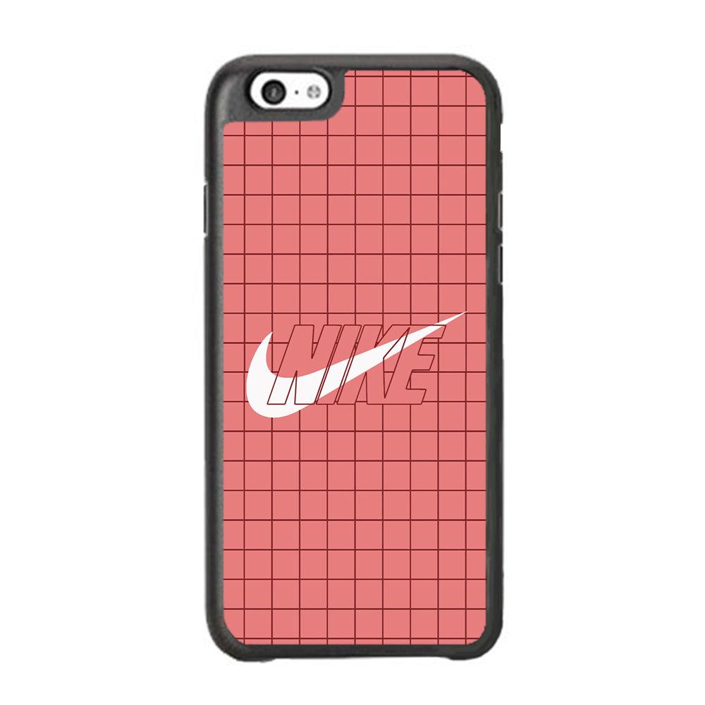 Nike Red Square Spot iPhone 6 | 6s Case-Rubber Black (2D Case)-Oxvistore