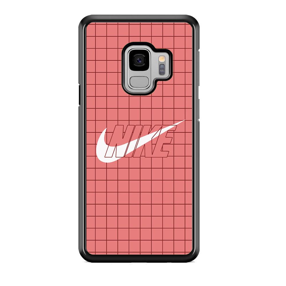 Nike Red Square Spot Samsung Galaxy S9 Case-Rubber Black (2D Case)-Oxvistore