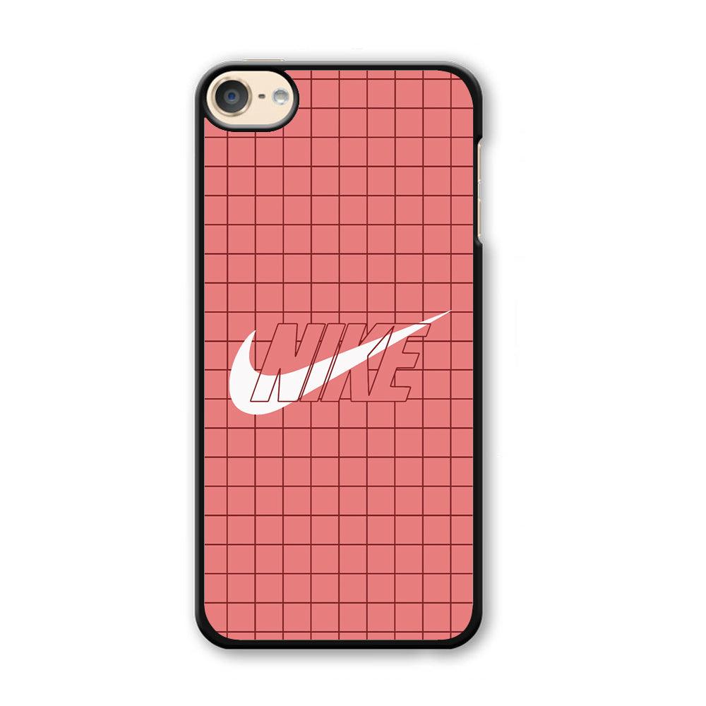Nike Red Square Spot iPod Touch 6 Case-Plastic Black (2D Case)-Oxvistore