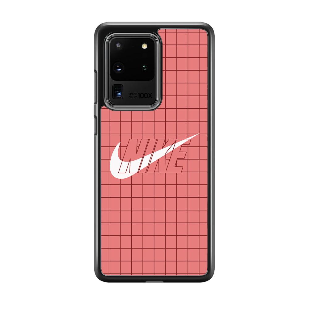 Nike Red Square Spot Samsung Galaxy S20 Ultra Case-Rubber Black (2D Case)-Oxvistore