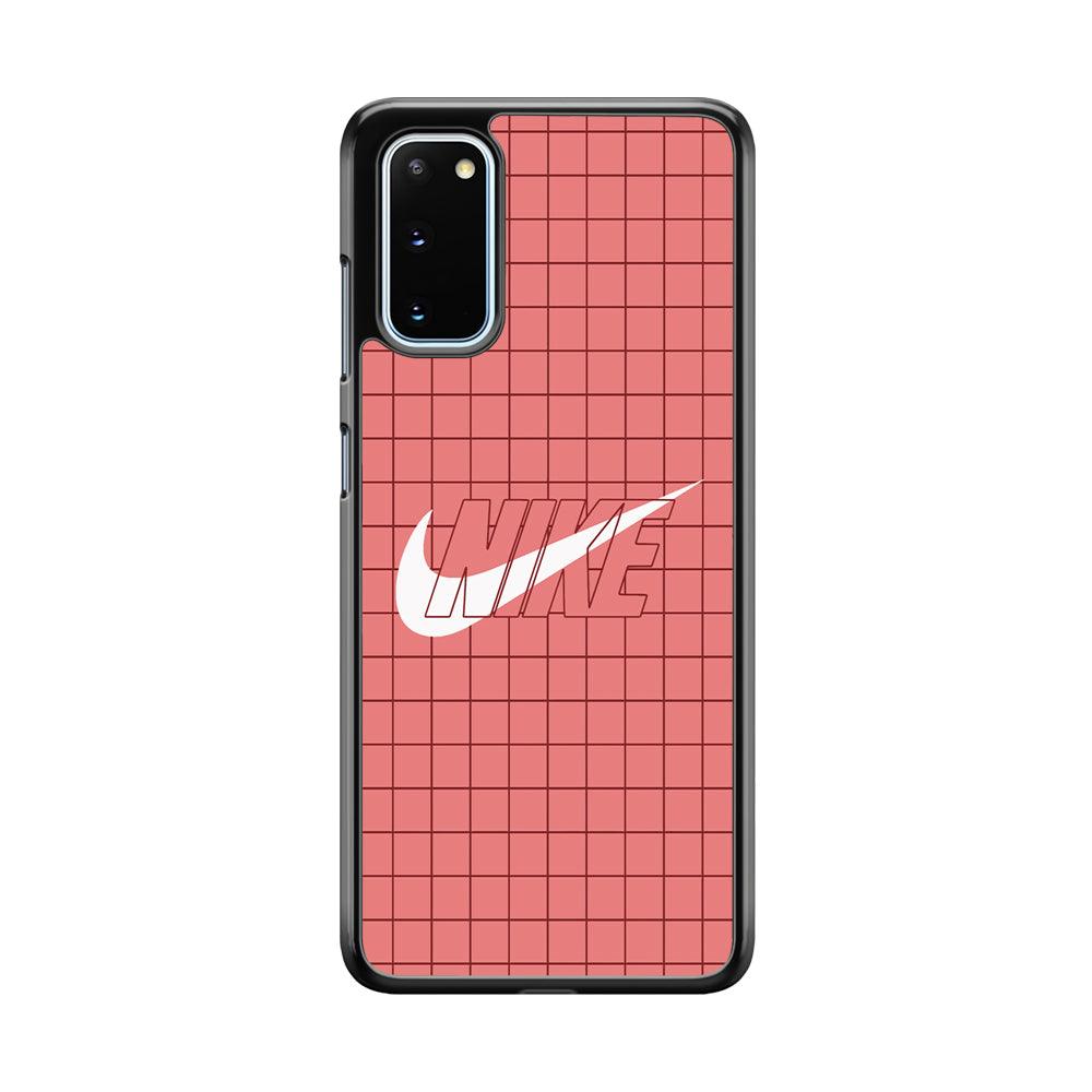 Nike Red Square Spot Samsung Galaxy S20 Case-Rubber Black (2D Case)-Oxvistore