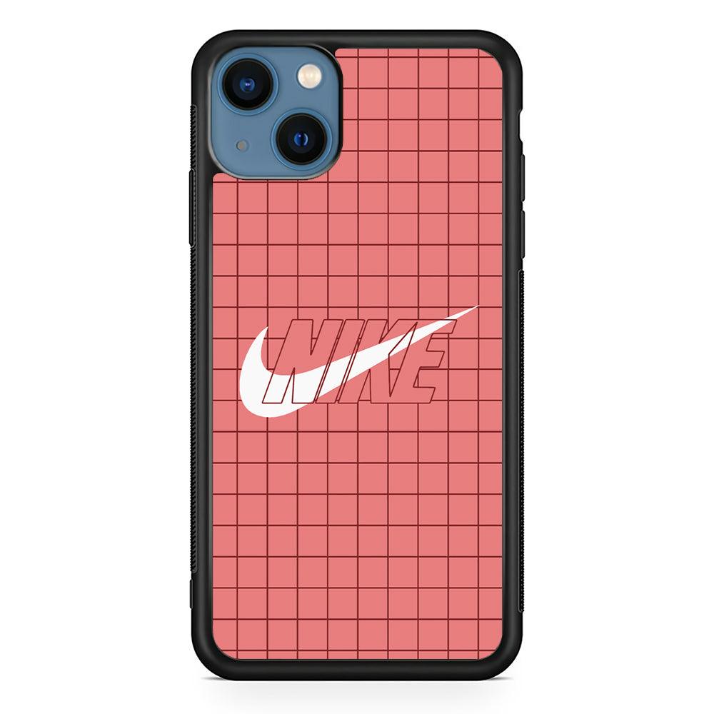 Nike Red Square Spot iPhone 15 Case-Rubber Black (2D Case)-Oxvistore