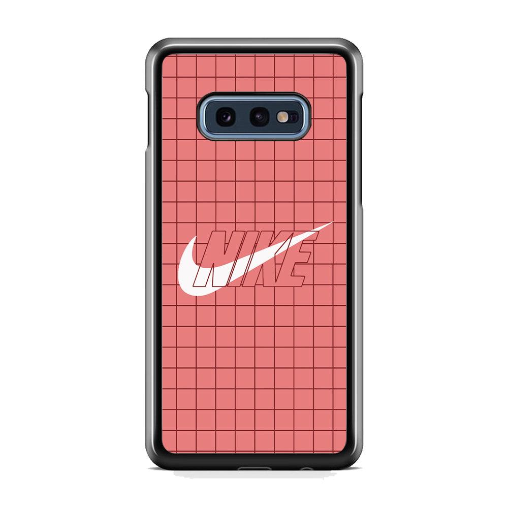 Nike Red Square Spot Samsung Galaxy S10E Case-Rubber Black (2D Case)-Oxvistore