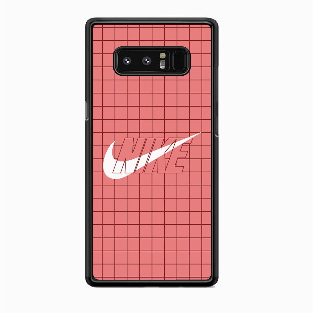 Nike Red Square Spot Samsung Galaxy Note 8 Case-Rubber Black (2D Case)-Oxvistore
