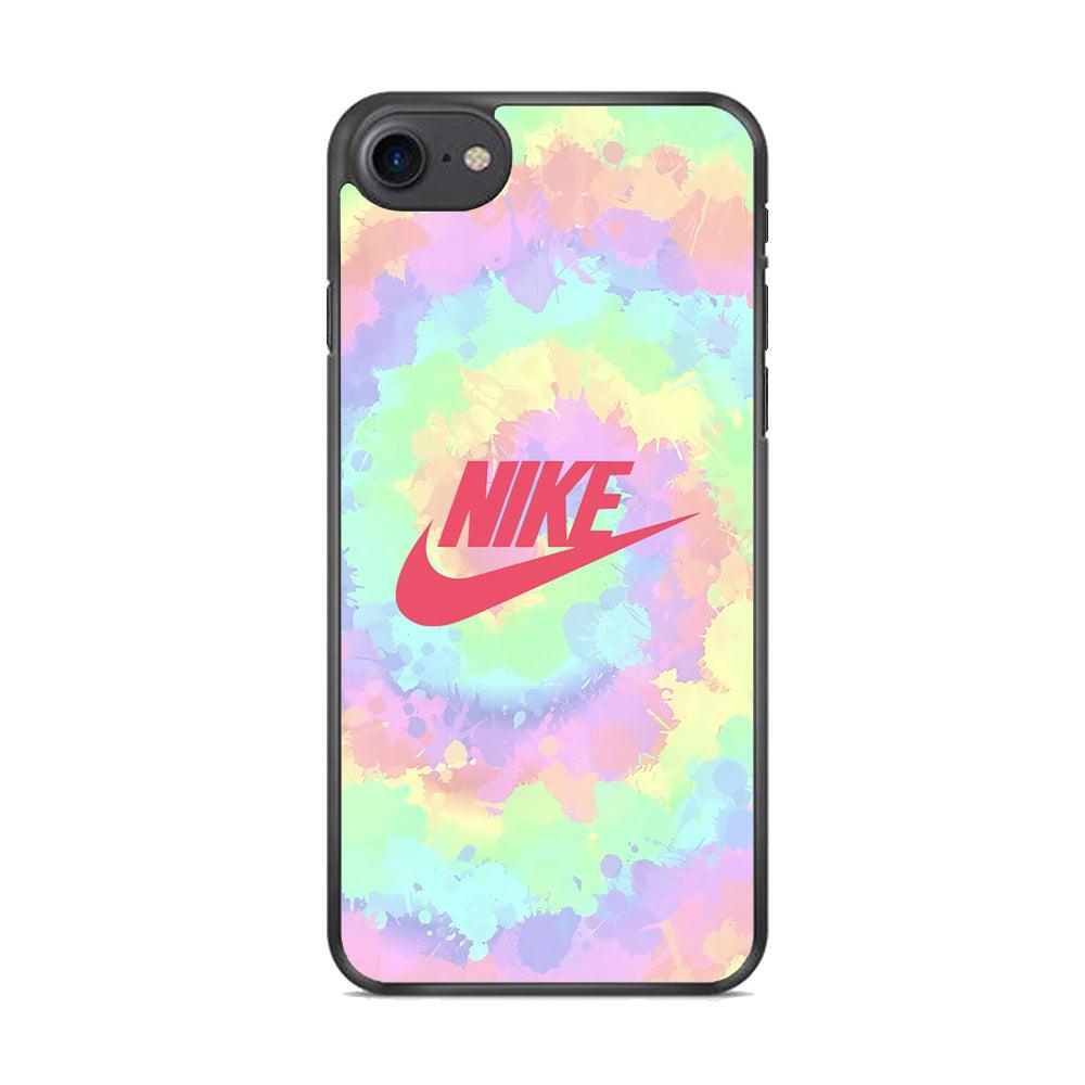 Nike Ring of Rainbow iPhone 8 Case-Rubber Black (2D Case)-Oxvistore