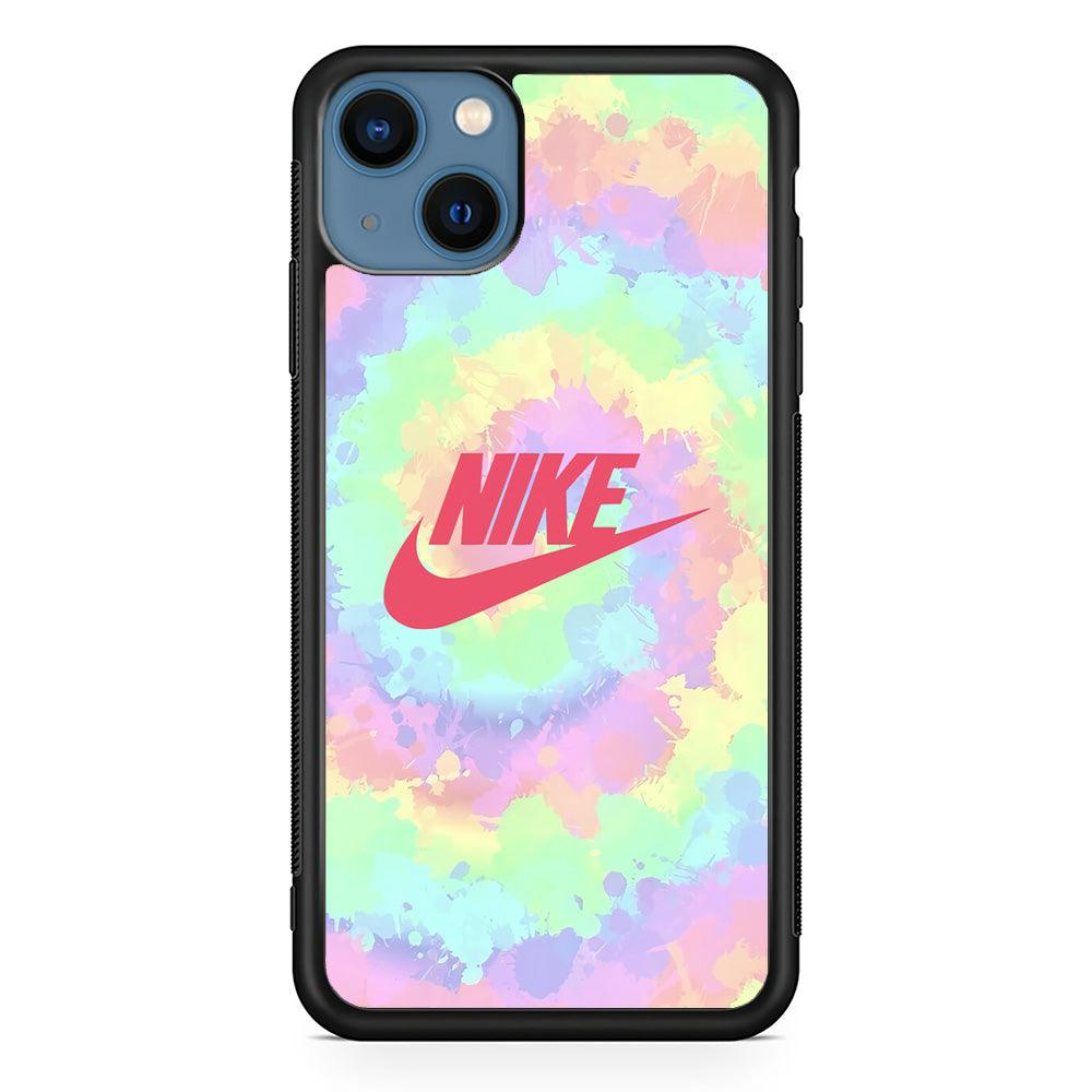 Nike Ring of Rainbow iPhone 15 Case-Rubber Black (2D Case)-Oxvistore