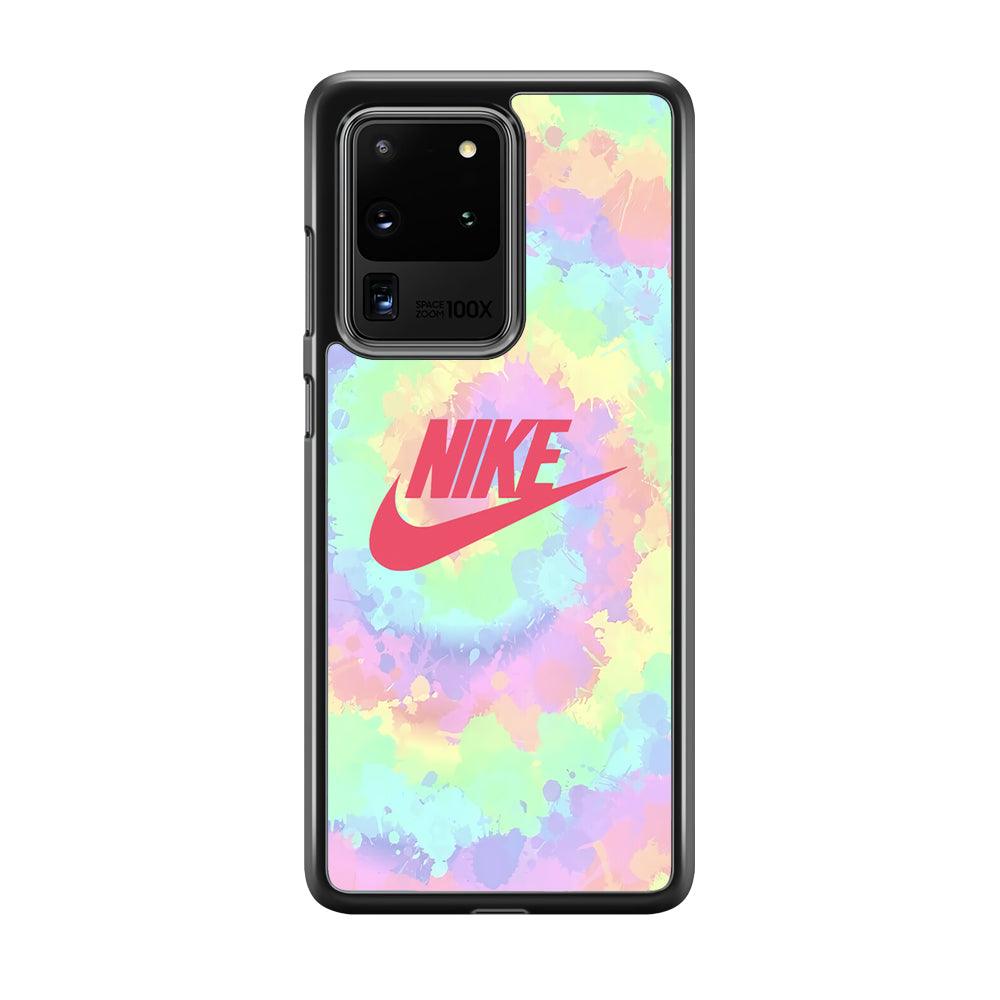 Nike Ring of Rainbow Samsung Galaxy S20 Ultra Case-Rubber Black (2D Case)-Oxvistore