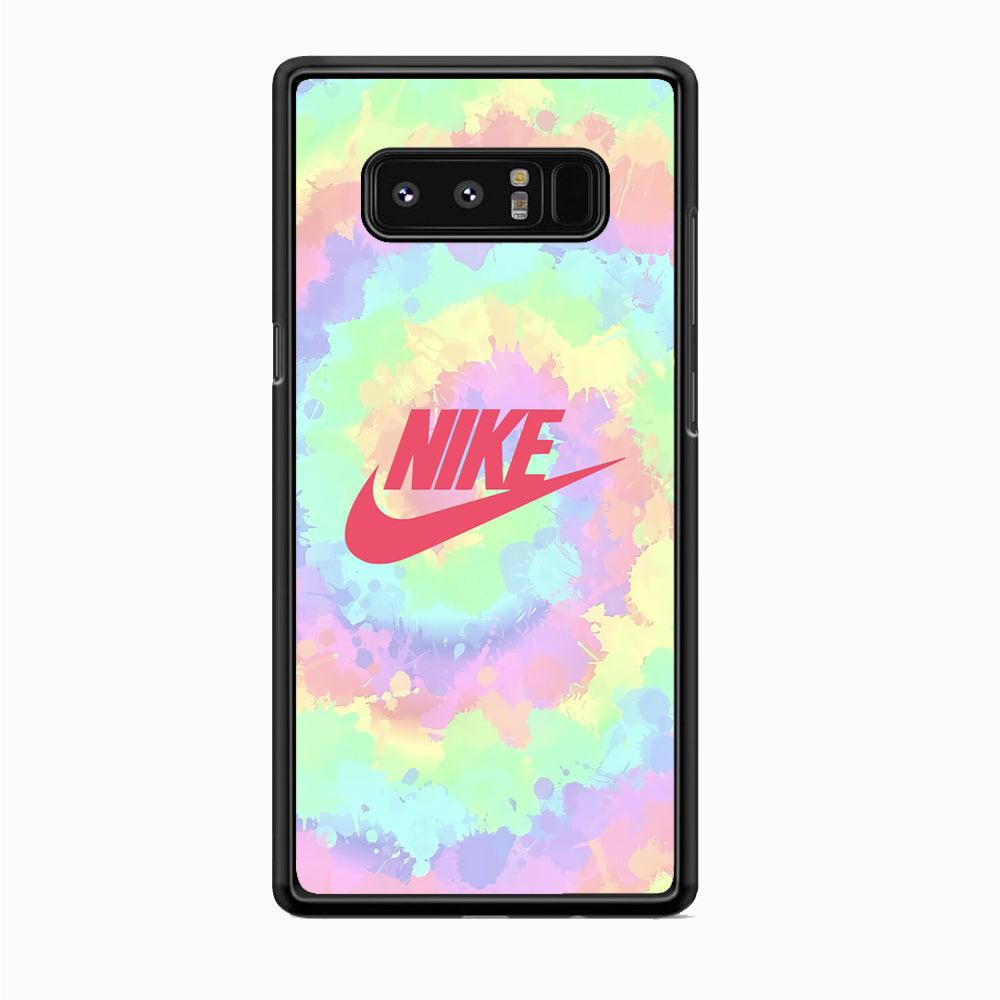 Nike Ring of Rainbow Samsung Galaxy Note 8 Case-Rubber Black (2D Case)-Oxvistore