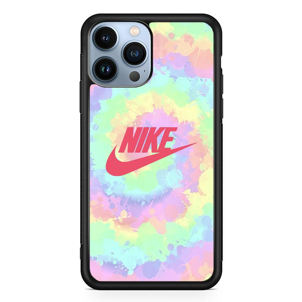 Nike Ring of Rainbow iPhone 14 Pro Case-Rubber Black (2D Case)-Oxvistore