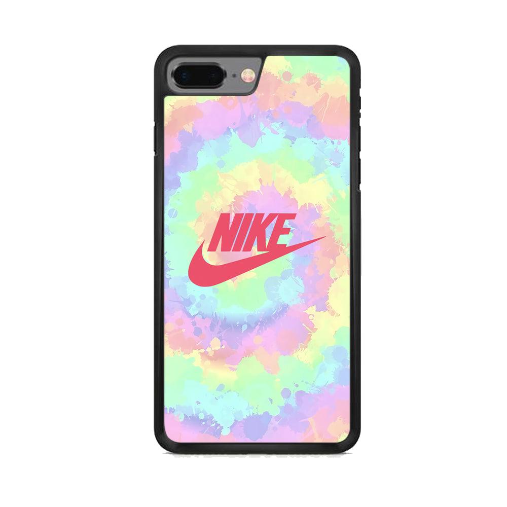 Nike Ring of Rainbow iPhone 8 Plus Case-Rubber Black (2D Case)-Oxvistore