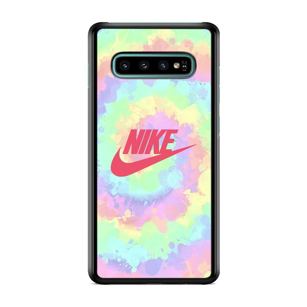 Nike Ring of Rainbow Samsung Galaxy S10 Case-Rubber Black (2D Case)-Oxvistore