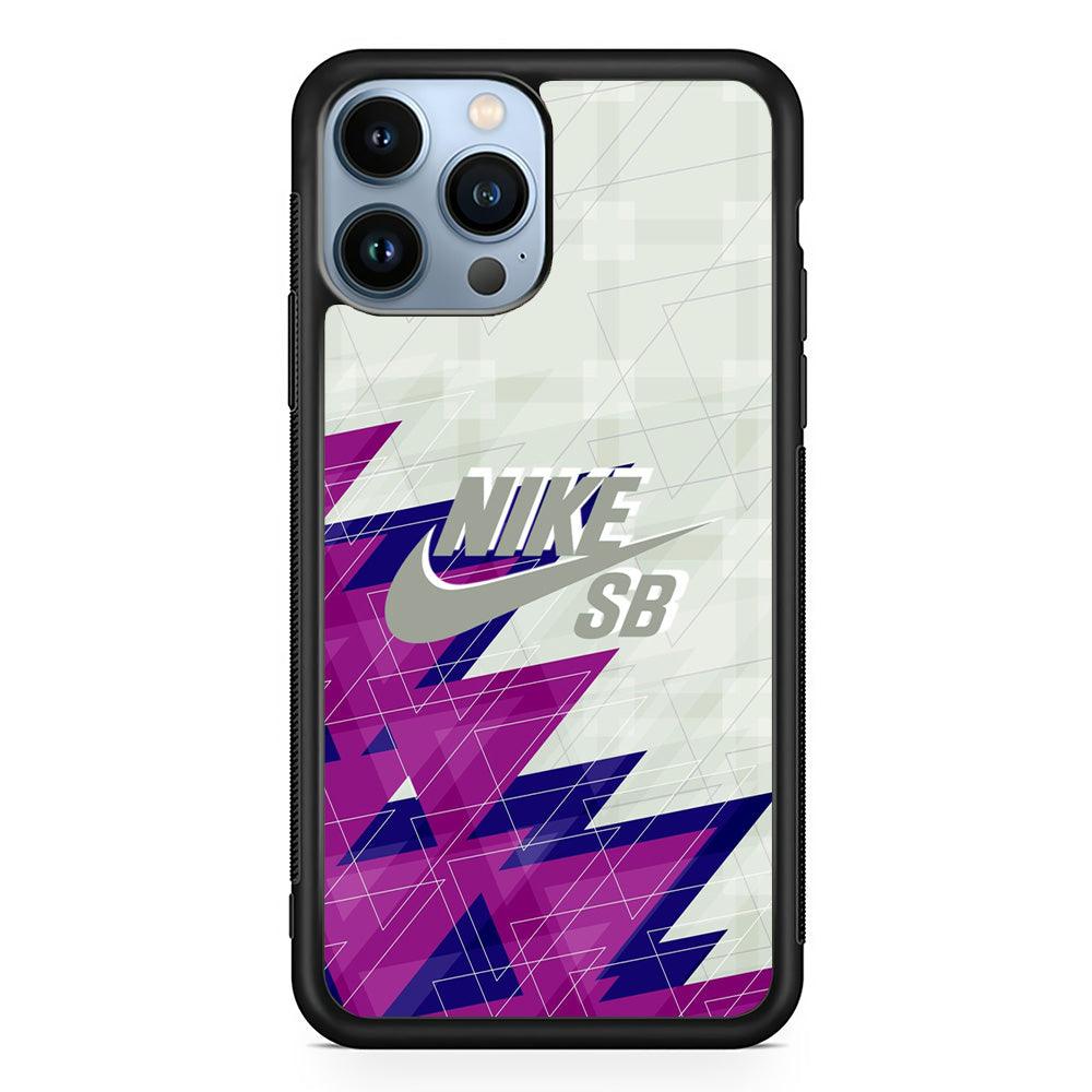 Nike SB Triangle Patern iPhone 13 Pro Case-Rubber Black (2D Case)-Oxvistore
