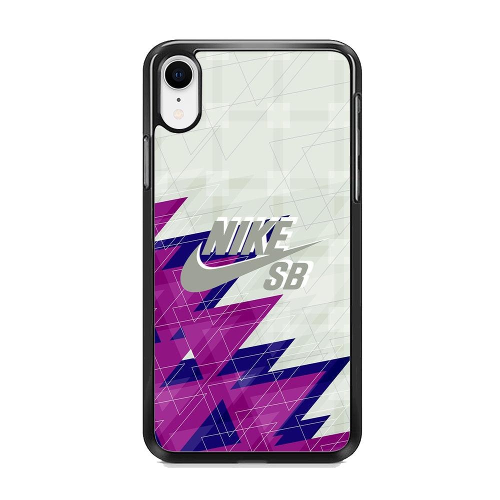 Nike SB Triangle Patern iPhone XR Case-Rubber Black (2D Case)-Oxvistore
