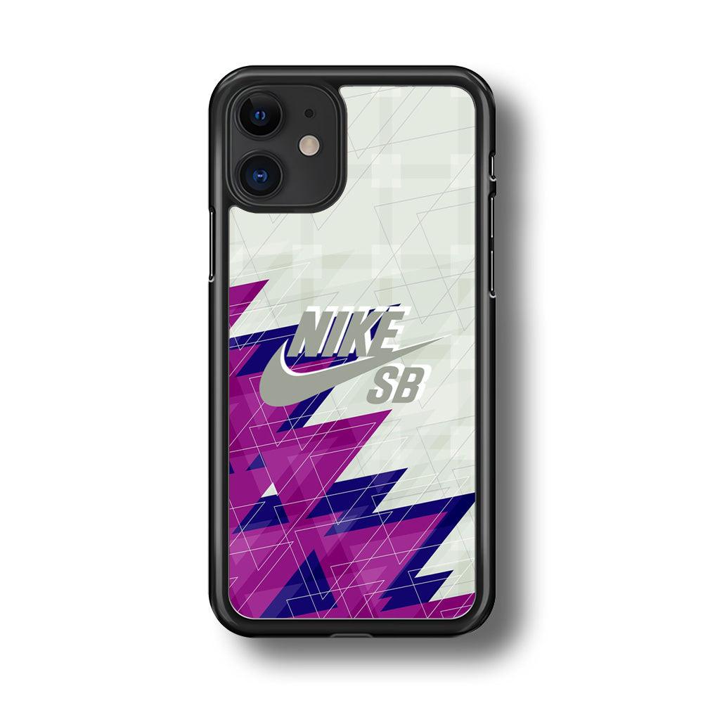 Nike SB Triangle Patern iPhone 11 Case-Rubber Black (2D Case)-Oxvistore
