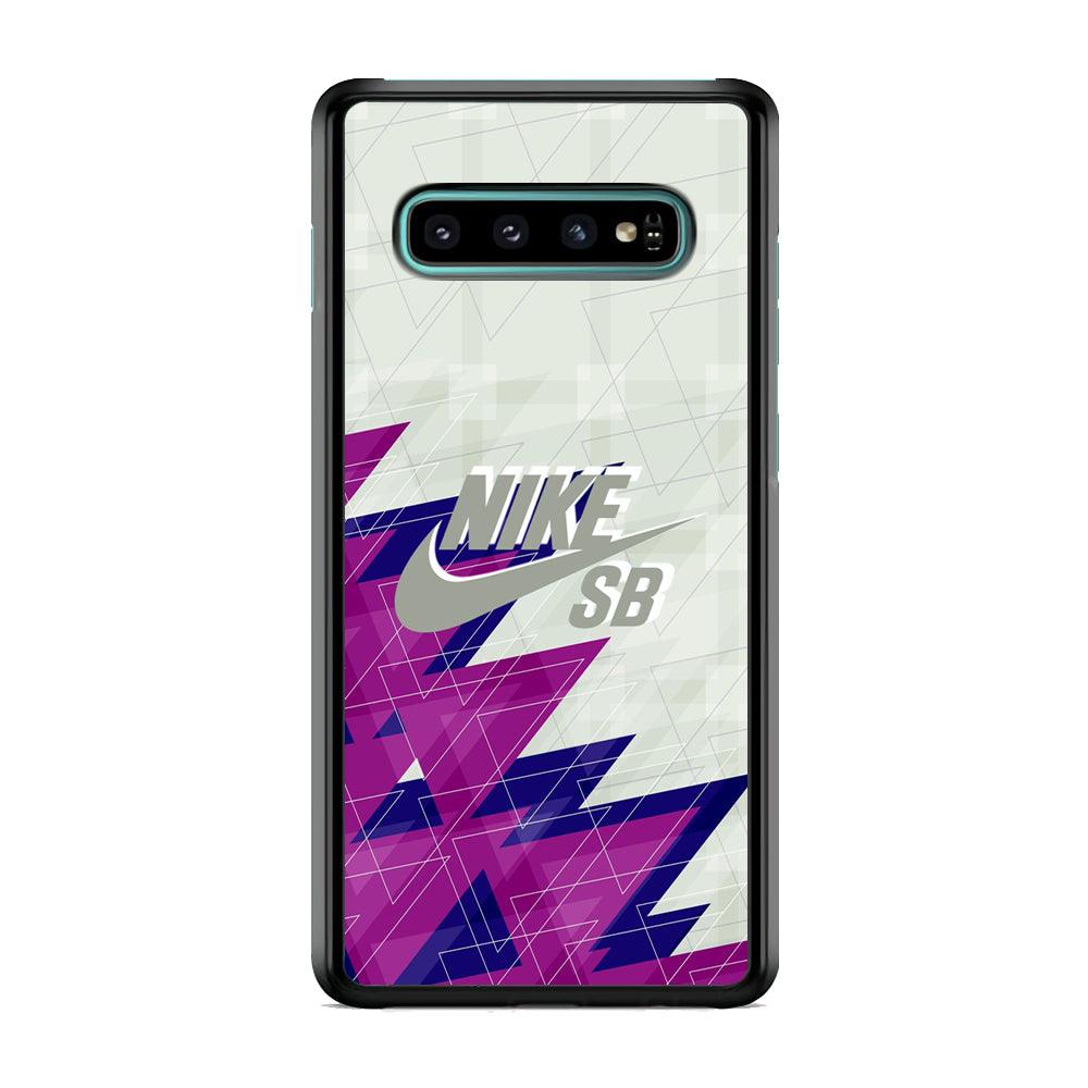 Nike SB Triangle Patern Samsung Galaxy S10 Case-Rubber Black (2D Case)-Oxvistore