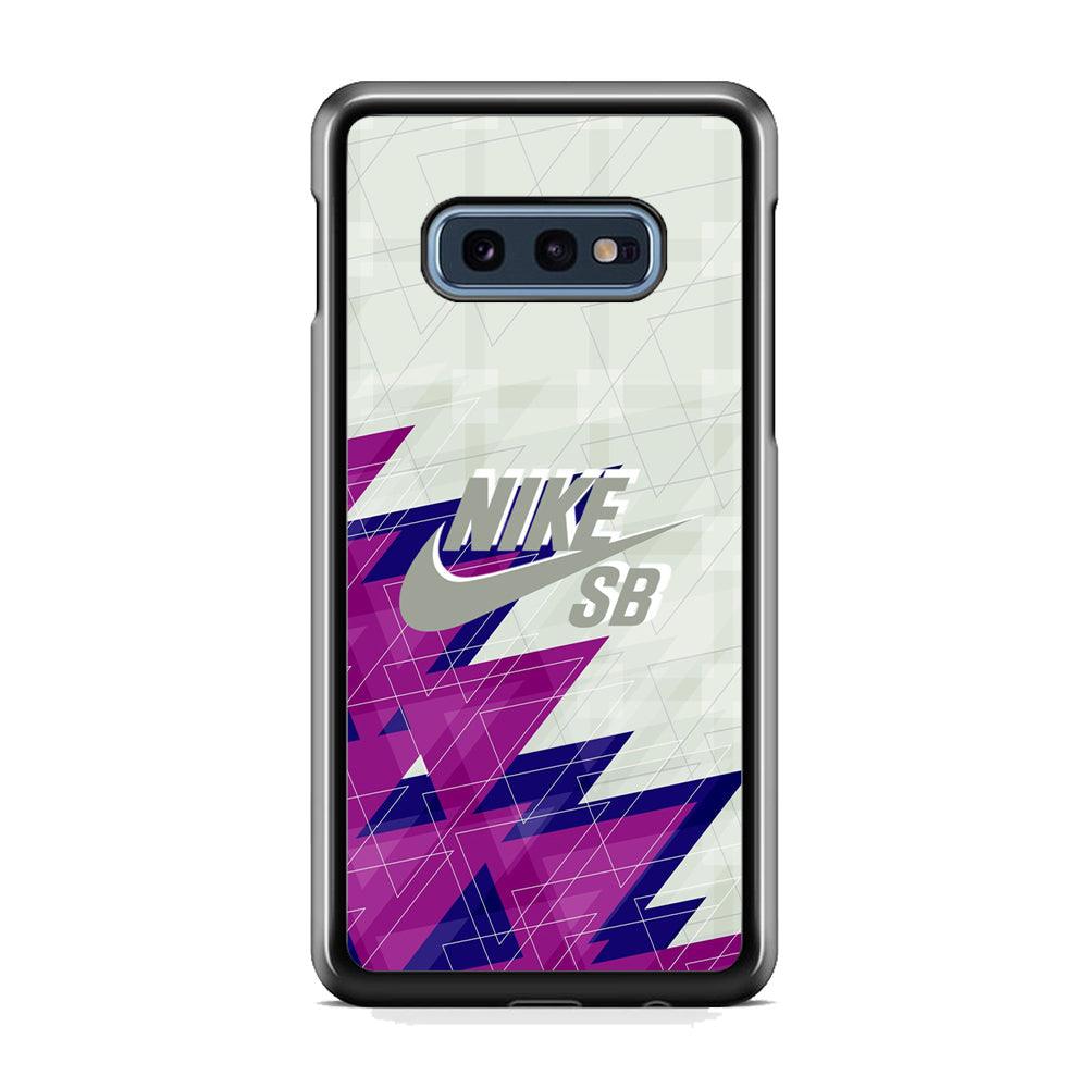 Nike SB Triangle Patern Samsung Galaxy S10E Case-Rubber Black (2D Case)-Oxvistore