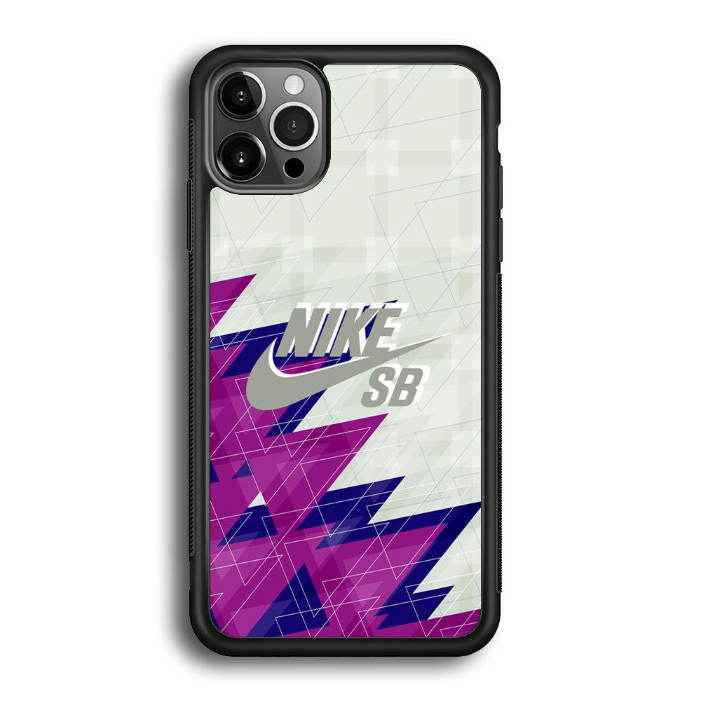 Nike SB Triangle Patern iPhone 12 Pro Case-Rubber Black (2D Case)-Oxvistore