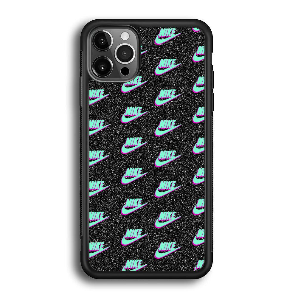Nike Shine of Star iPhone 12 Pro Max Case-Rubber Black (2D Case)-Oxvistore