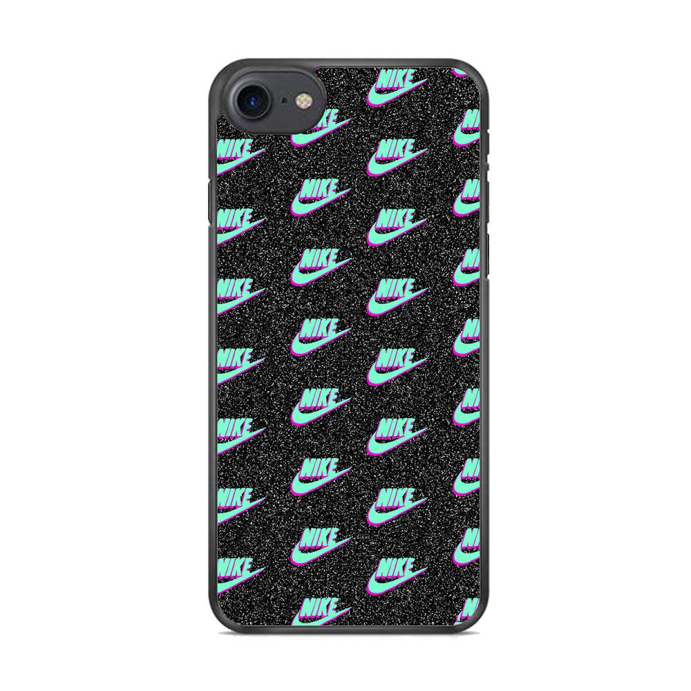 Nike Shine of Star iPhone 8 Case-Rubber Black (2D Case)-Oxvistore