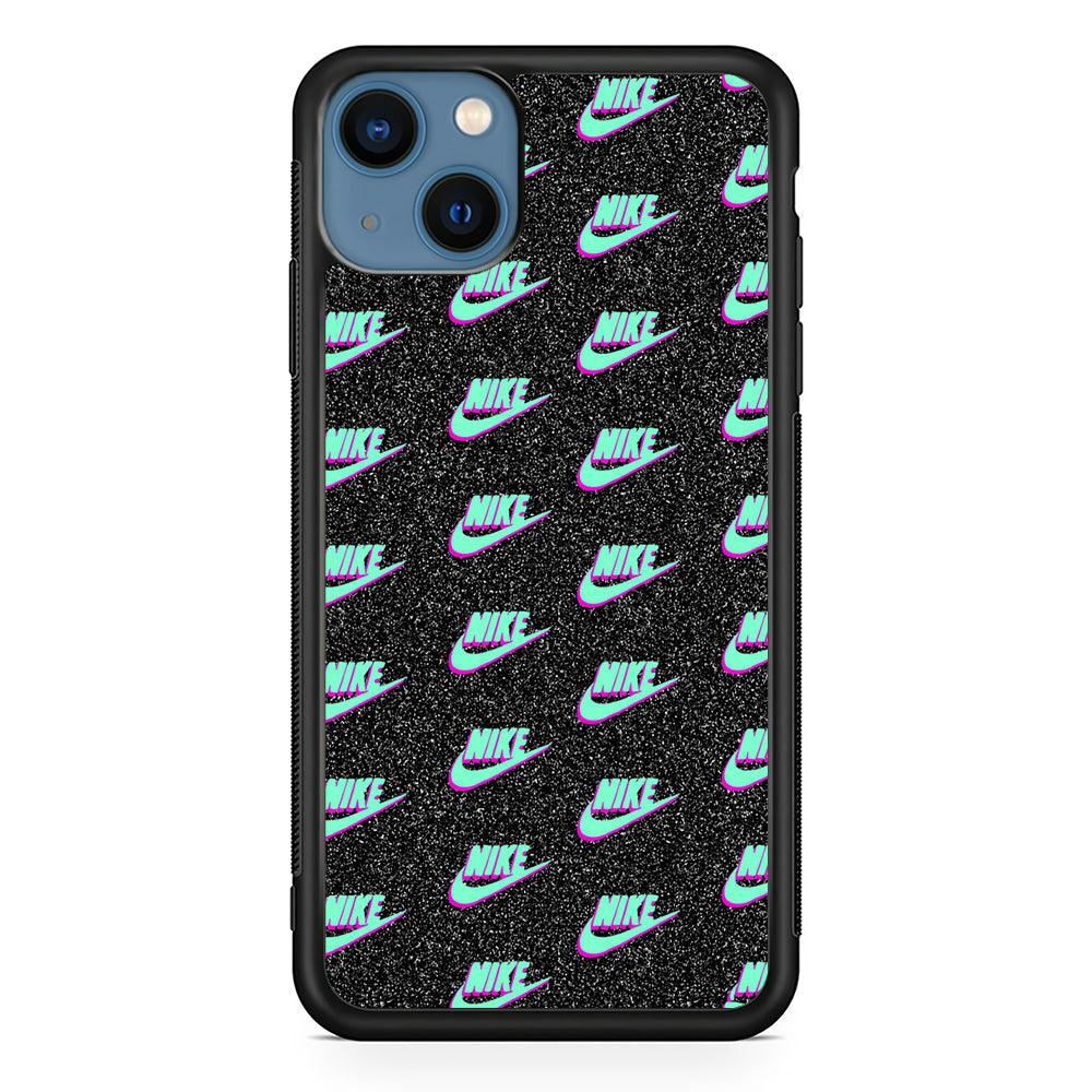Nike Shine of Star iPhone 14 Case-Rubber Black (2D Case)-Oxvistore