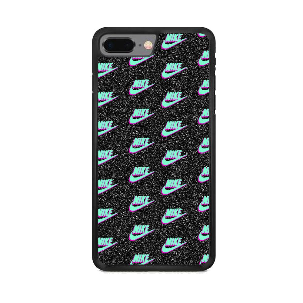 Nike Shine of Star iPhone 8 Plus Case-Rubber Black (2D Case)-Oxvistore