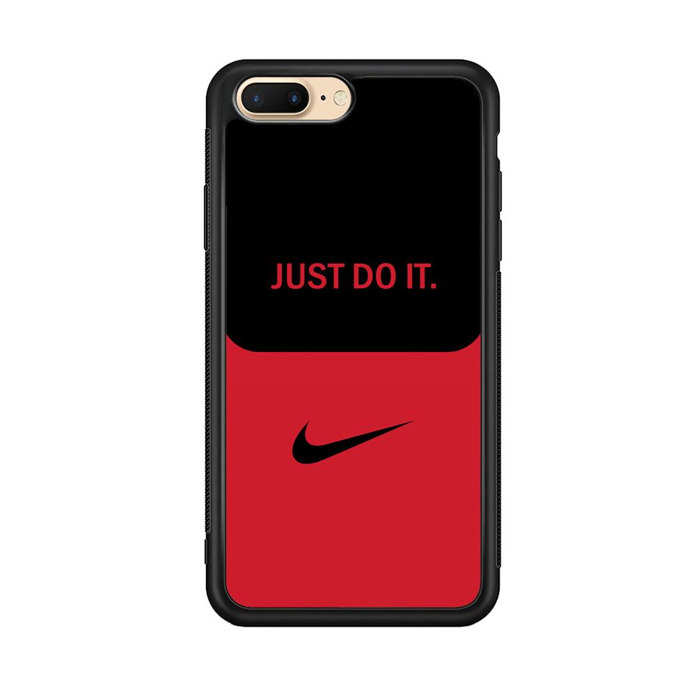 Nike Split in Style iPhone 8 Plus Case-Rubber Black (2D Case)-Oxvistore
