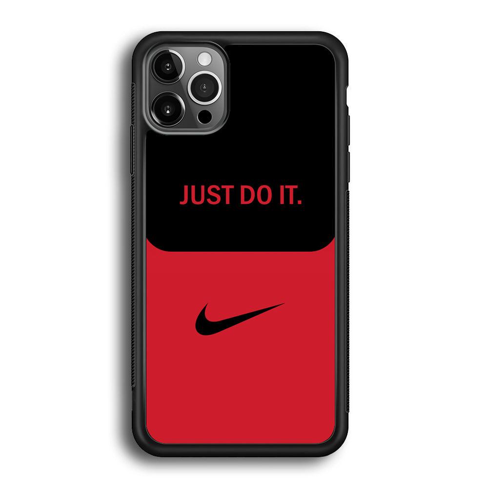 Nike Split in Style iPhone 12 Pro Case-Rubber Black (2D Case)-Oxvistore