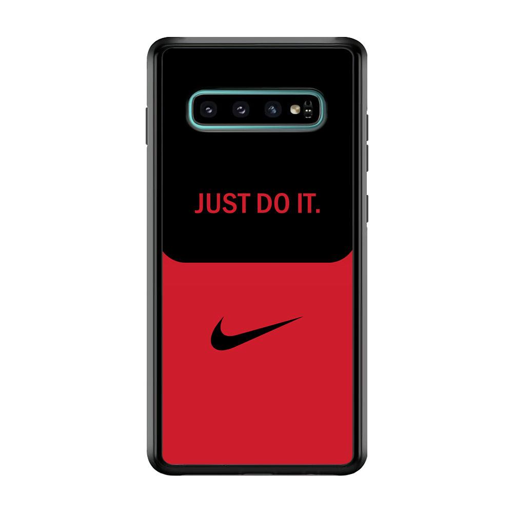 Nike Split in Style Samsung Galaxy S10 Case-Rubber Black (2D Case)-Oxvistore
