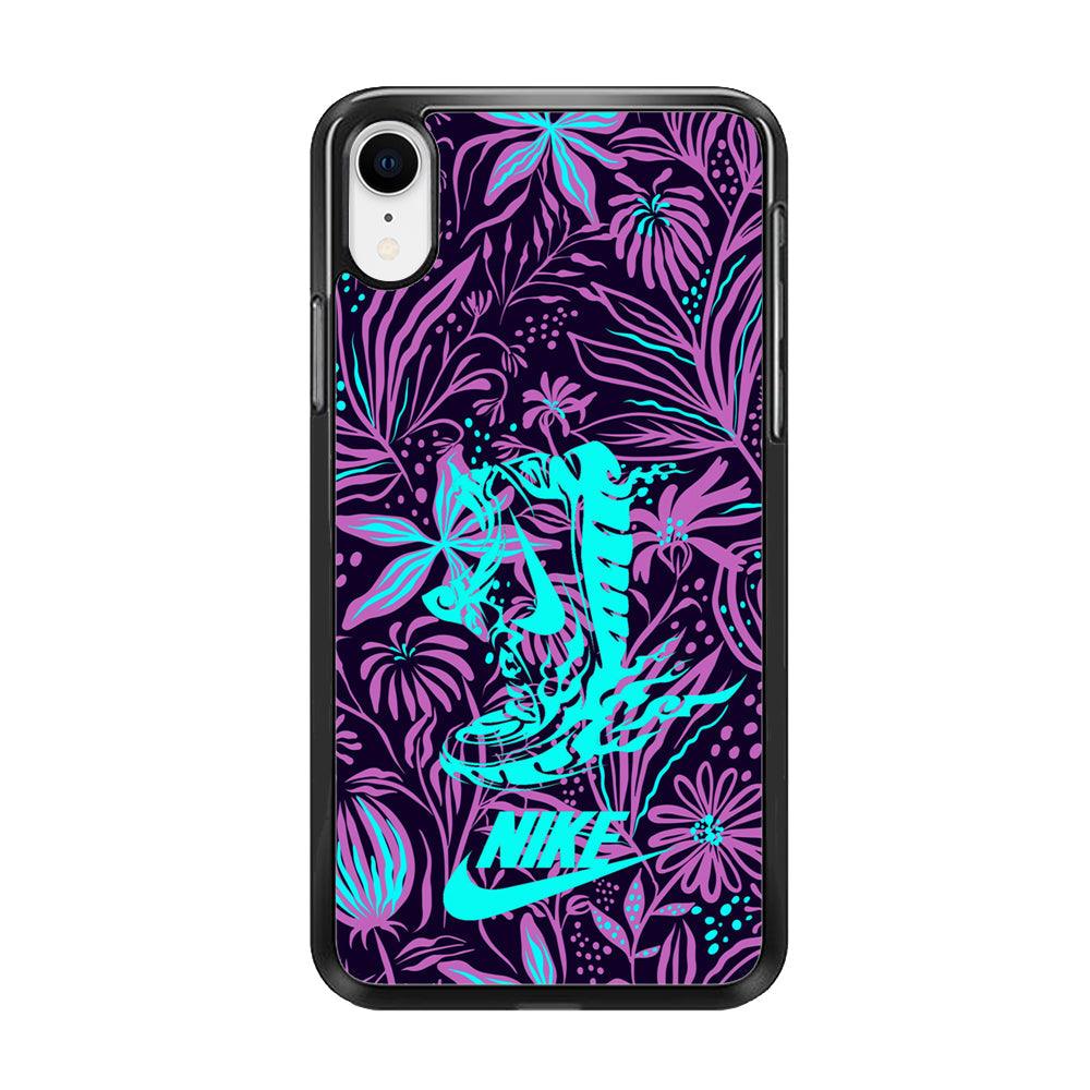 Nike Trial Forest Trip iPhone XR Case-Rubber Black (2D Case)-Oxvistore