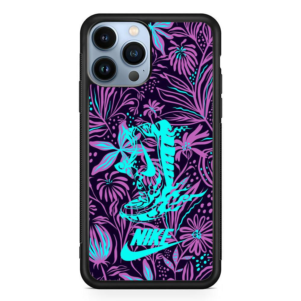 Nike Trial Forest Trip iPhone 14 Pro Max Case-Rubber Black (2D Case)-Oxvistore
