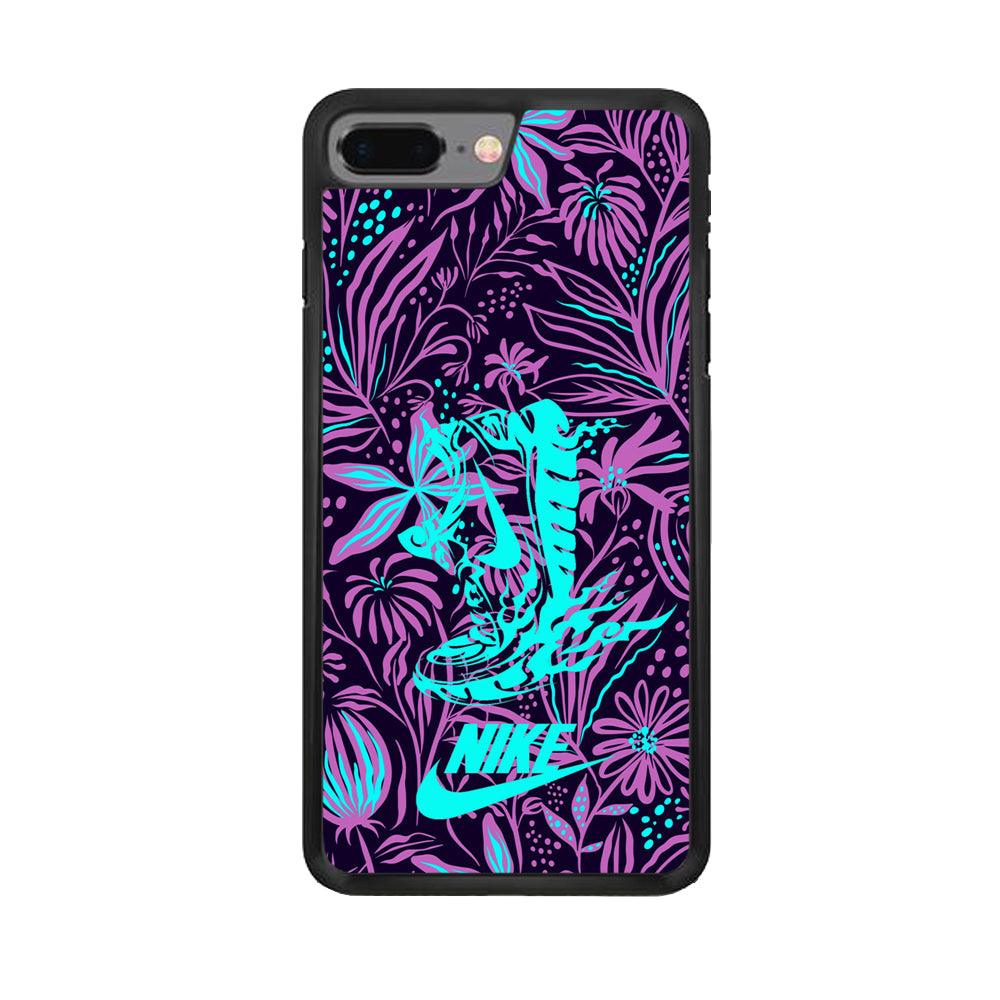 Nike Trial Forest Trip iPhone 8 Plus Case-Rubber Black (2D Case)-Oxvistore
