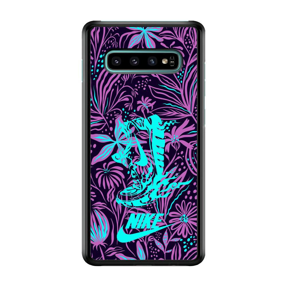 Nike Trial Forest Trip Samsung Galaxy S10 Plus Case-Rubber Black (2D Case)-Oxvistore
