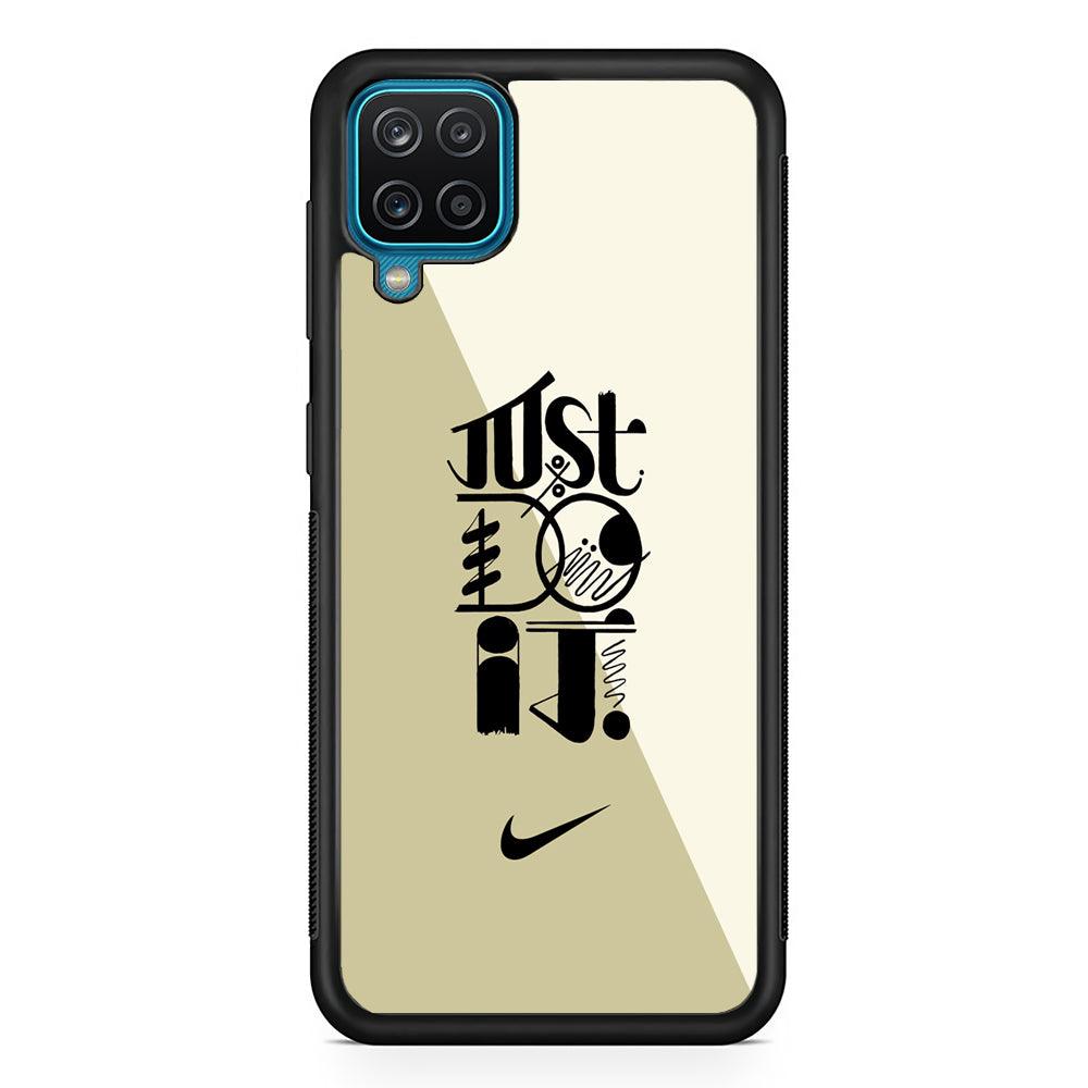 Nike Unifier Watchword Samsung Galaxy A12 Case-Rubber Black (2D Case)-Oxvistore
