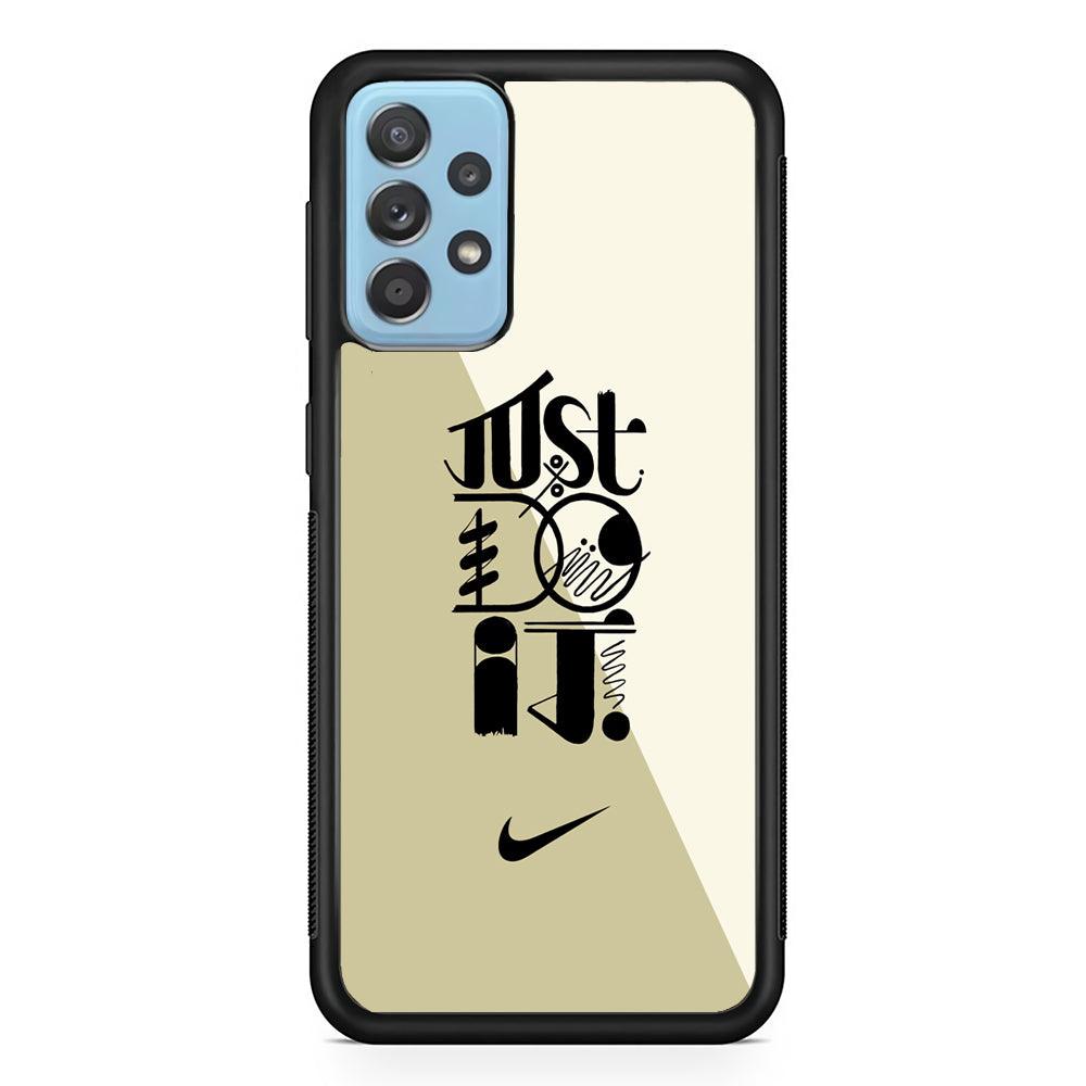 Nike Unifier Watchword Samsung Galaxy A52 Case-Rubber Black (2D Case)-Oxvistore