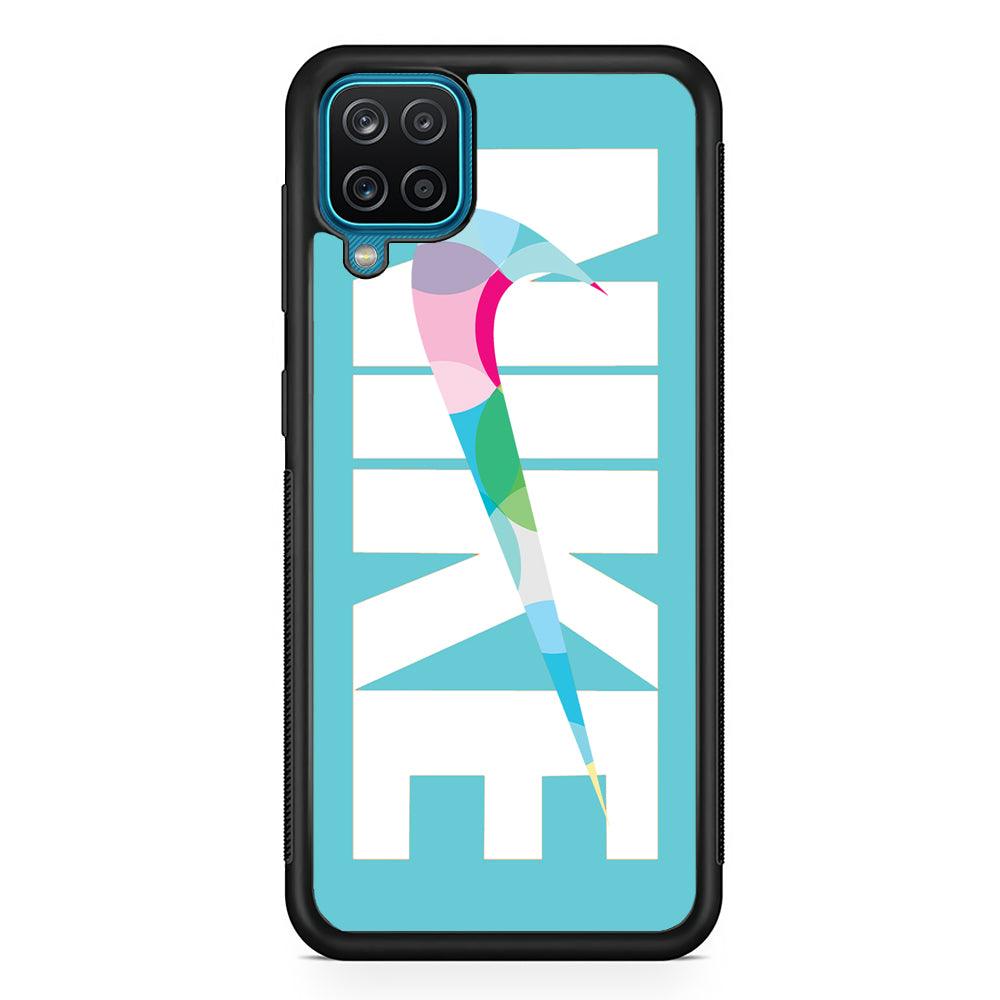 Nike Wide World Samsung Galaxy A12 Case-Rubber Black (2D Case)-Oxvistore