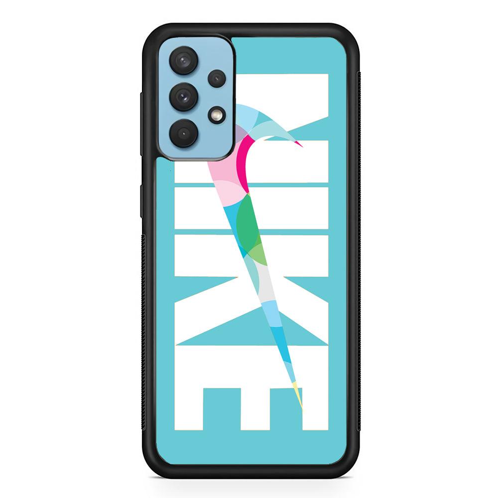Nike Wide World Samsung Galaxy A32 Case-Rubber Black (2D Case)-Oxvistore