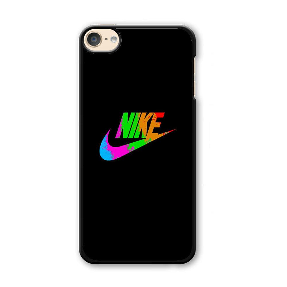 Nike Word Rainbow iPod Touch 6 Case-Plastic Black (2D Case)-Oxvistore