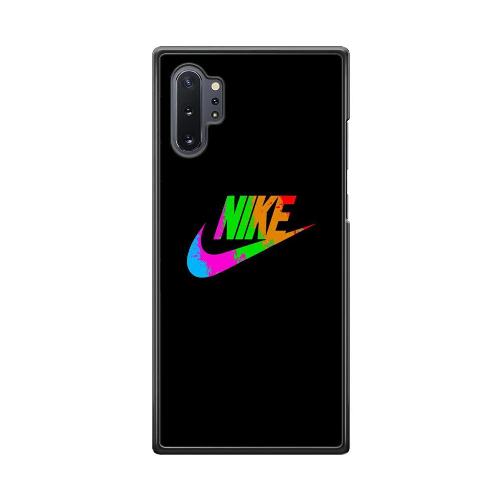 Nike Word Rainbow Samsung Galaxy Note 10 Plus Case-Rubber Black (2D Case)-Oxvistore