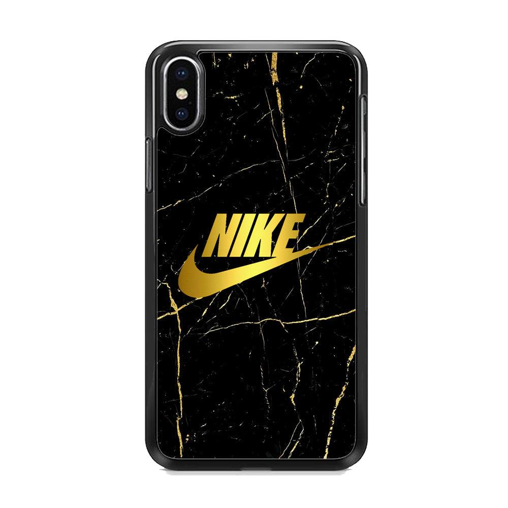 Nike World Jewelry iPhone XS MAX Case-Rubber Black (2D Case)-Oxvistore