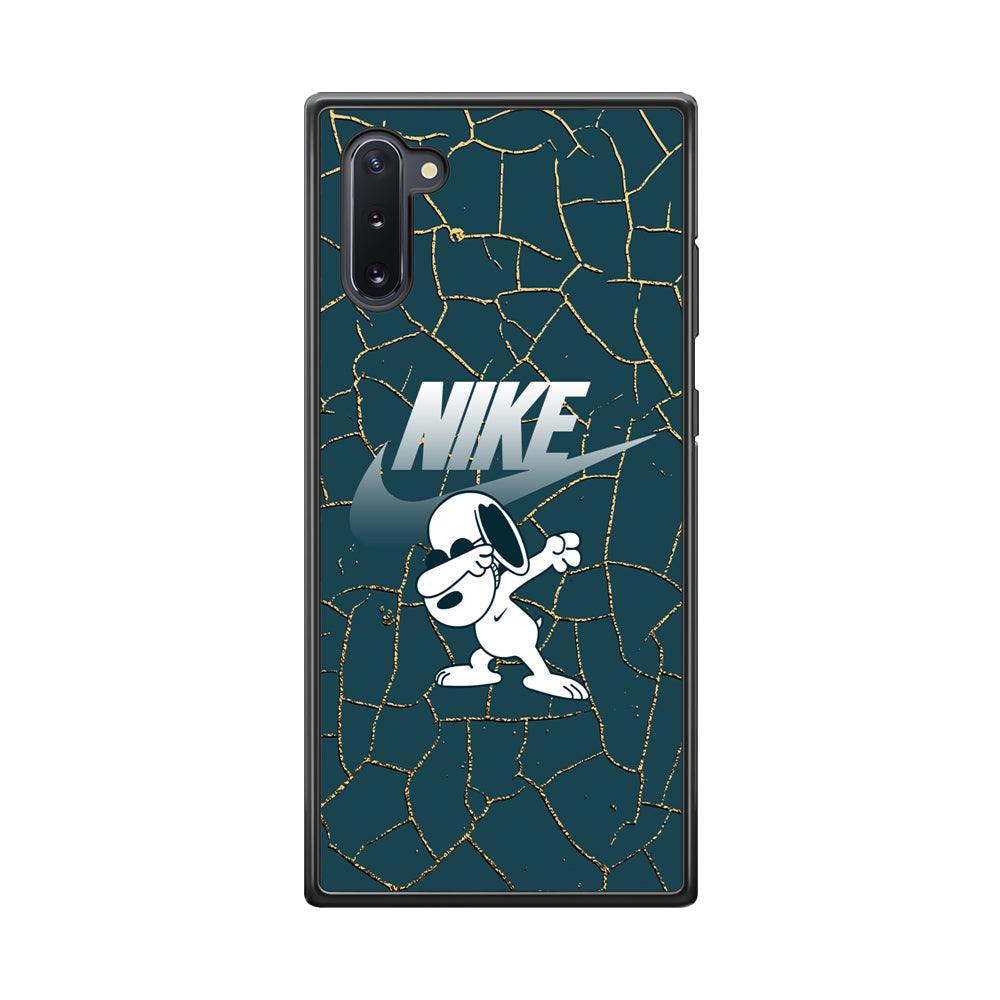 Nike and Snoopy Snoop Dab Samsung Galaxy Note 10 Case-Rubber Black (2D Case)-Oxvistore