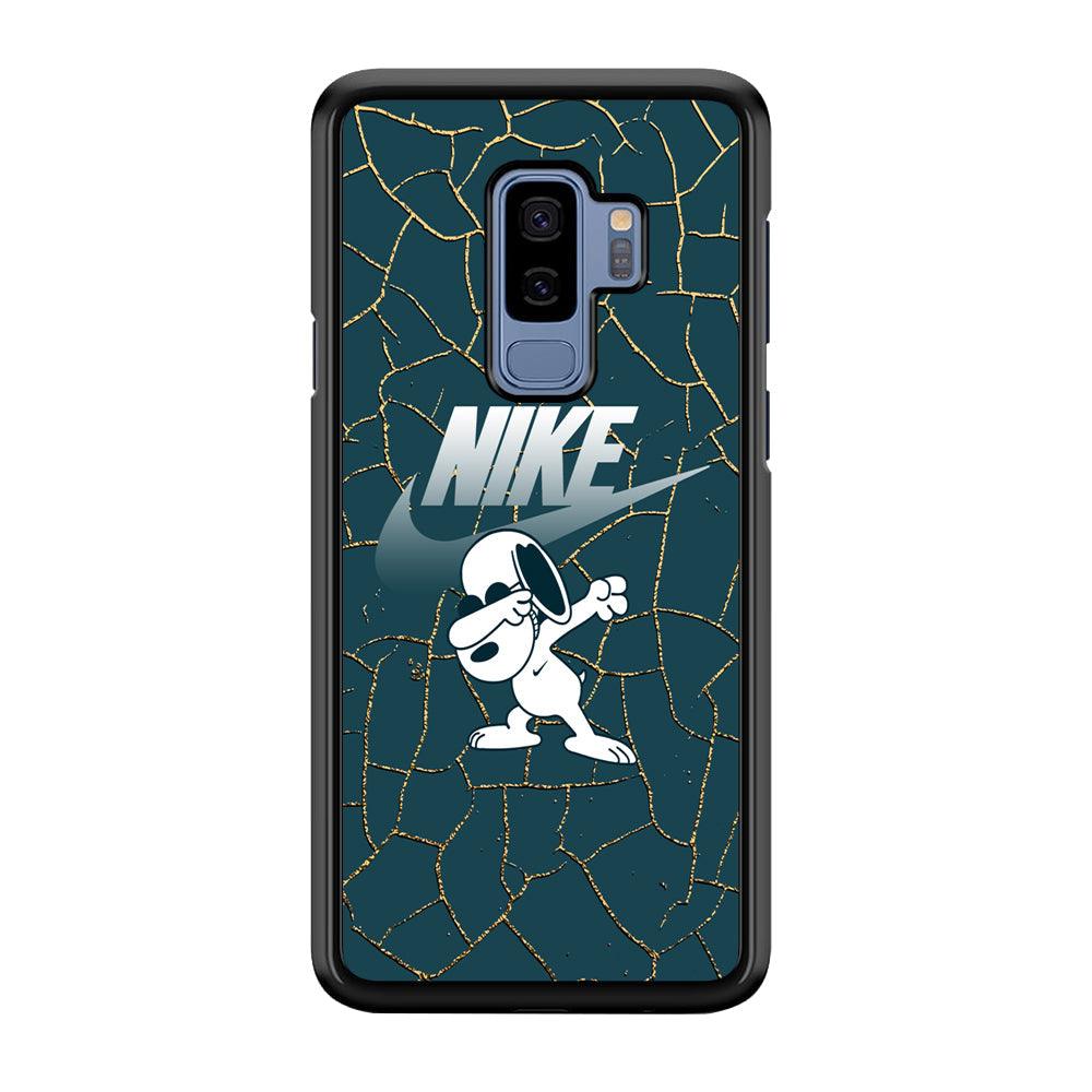 Nike and Snoopy Snoop Dab Samsung Galaxy S9 Plus Case-Rubber Black (2D Case)-Oxvistore