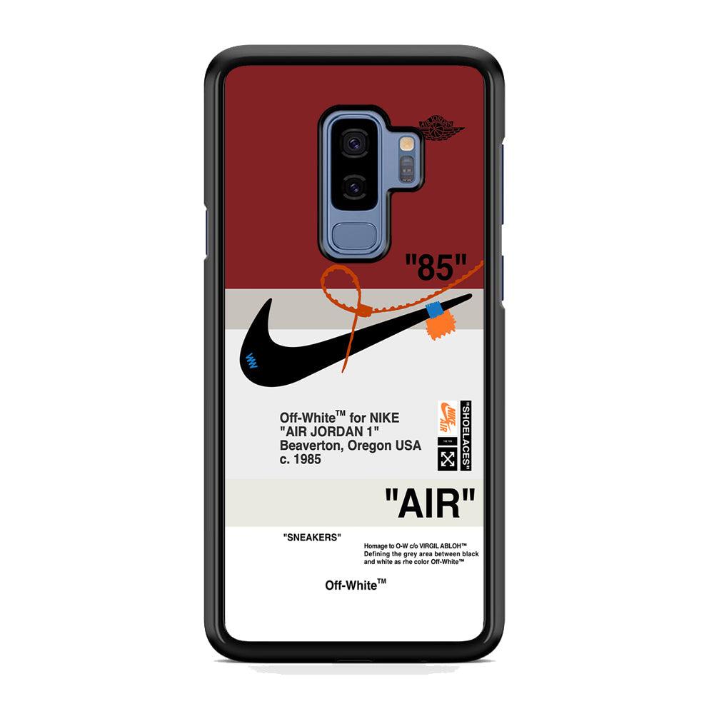 Nike x Air Jordan Off White Template Samsung Galaxy S9 Plus Case-Rubber Black (2D Case)-Oxvistore