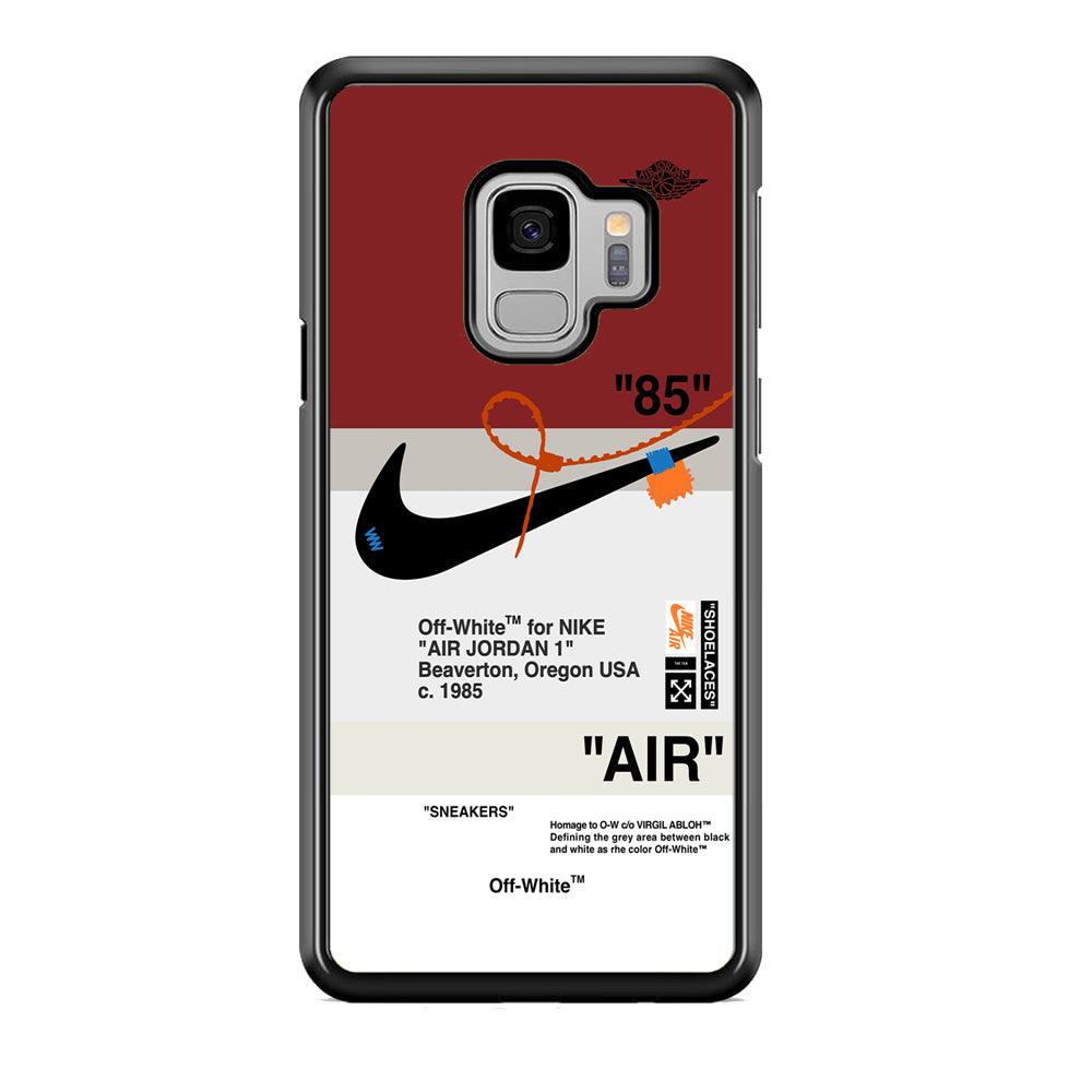 Nike x Air Jordan Off White Template Samsung Galaxy S9 Case-Rubber Black (2D Case)-Oxvistore