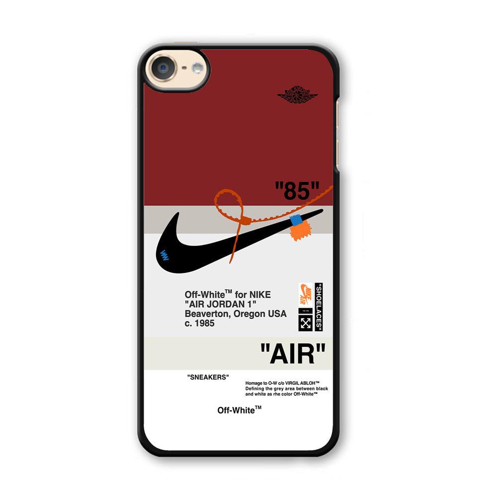 Nike x Air Jordan Off White Template iPod Touch 6 Case-Plastic Black (2D Case)-Oxvistore