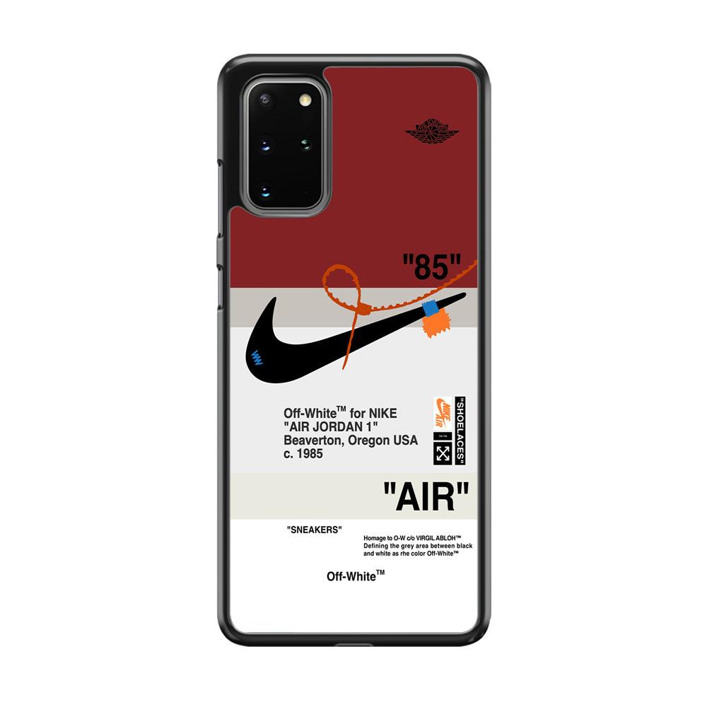 Nike x Air Jordan Off White Template Samsung Galaxy S20 Plus Case-Rubber Black (2D Case)-Oxvistore
