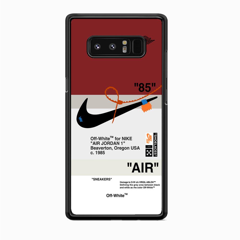 Nike x Air Jordan Off White Template Samsung Galaxy Note 8 Case-Rubber Black (2D Case)-Oxvistore
