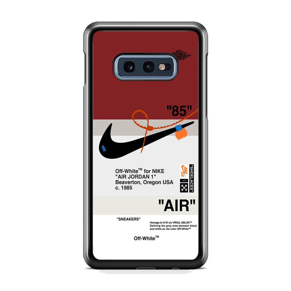 Nike x Air Jordan Off White Template Samsung Galaxy S10E Case-Rubber Black (2D Case)-Oxvistore