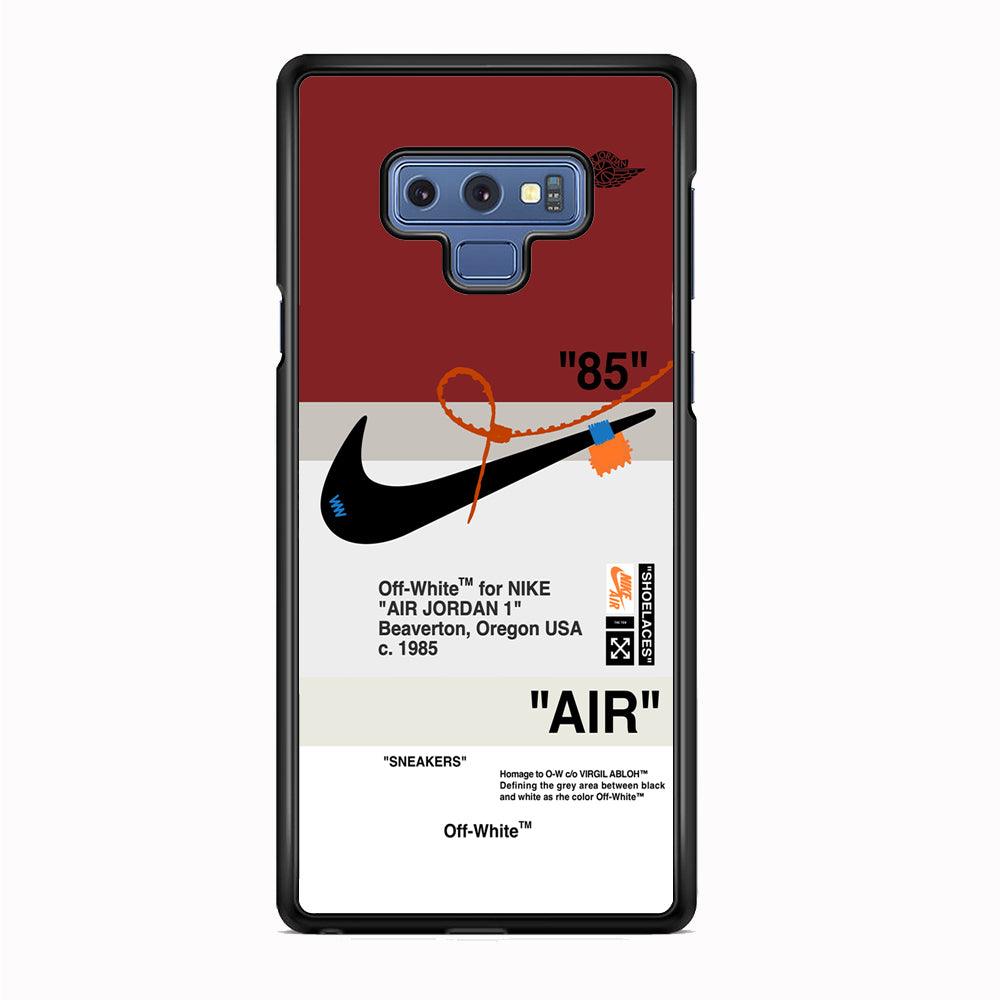 Nike x Air Jordan Off White Template Samsung Galaxy Note 9 Case-Rubber Black (2D Case)-Oxvistore