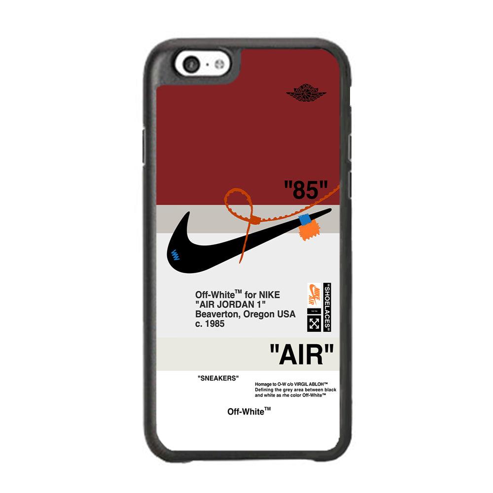 Nike x Air Jordan Off White Template iPhone 6 | 6s Case-Rubber Black (2D Case)-Oxvistore